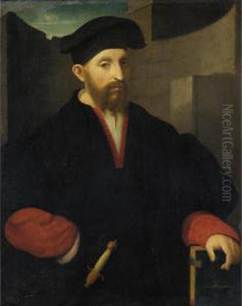 Gentiluomo Oil Painting by Alessandro Bonvicino (Moretto da Brescia)