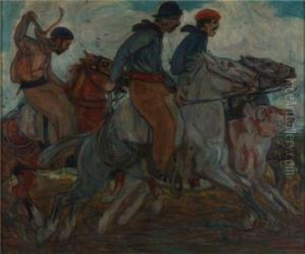 Gauchos Oil Painting by Aroldo Bonzagni