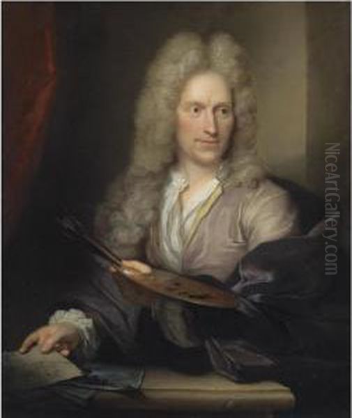 Portrait Of Jan Van Huysum Oil Painting by Arnold Boonen