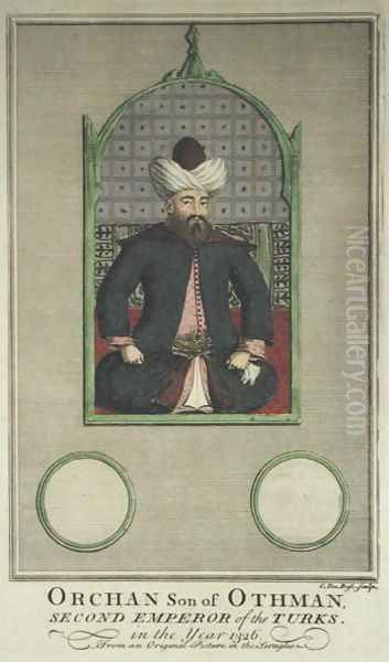 Orkhan Son of Osman, Second Emperor of the Turks in the Year 1326 Oil Painting by C. du Bose