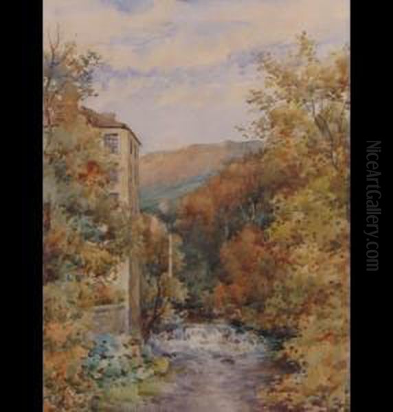 River Landscape Nearscarborough Oil Painting by James William Booth