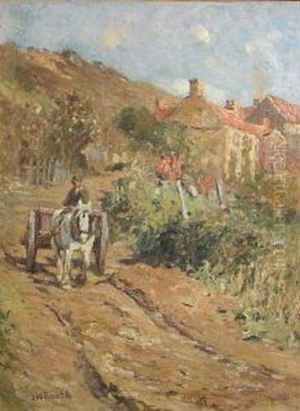 The Country Lane Oil Painting by James William Booth