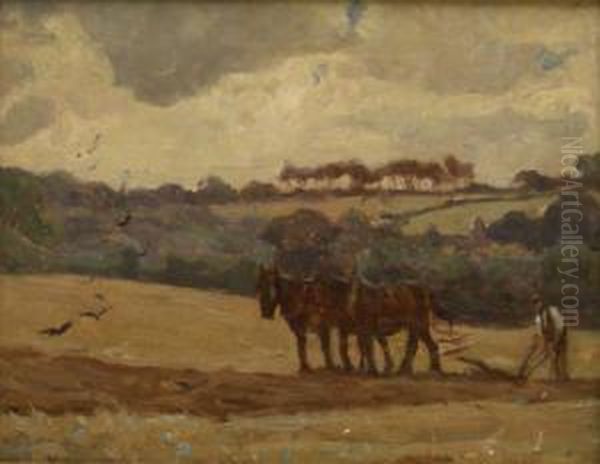 Ploughing by James William Booth