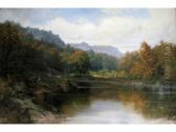 Otter's Pool, Near Bettws-y-coed Oil Painting by Samuel Lawson Booth