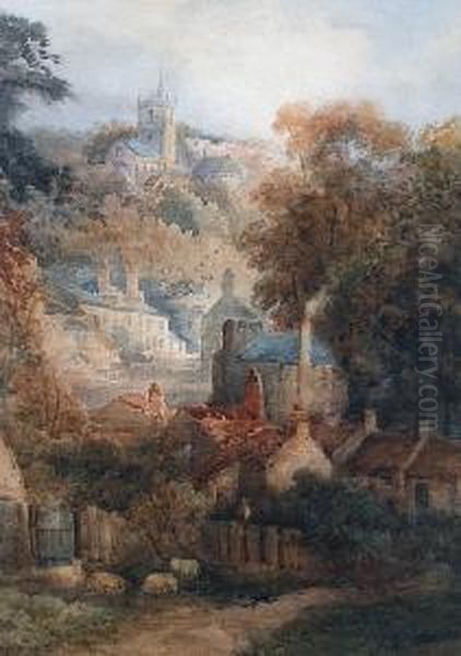 Knaresborough Oil Painting by Frederick William Booty