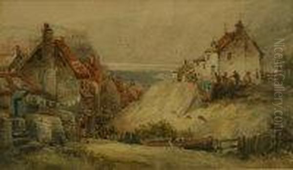 Staithes Oil Painting by Frederick William Booty