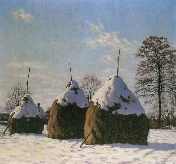 Szenaboglyak, 1910 Oil Painting by Samu Bortsok