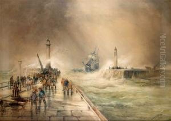 Whitby Oil Painting by Frederick William Booty