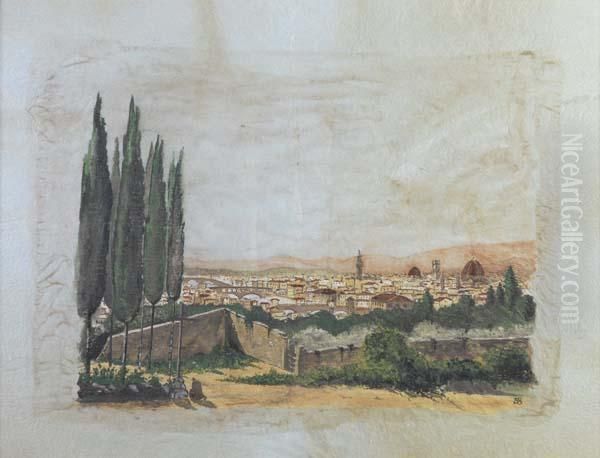 Veduta Di Firenze Oil Painting by Fabio Borbottoni