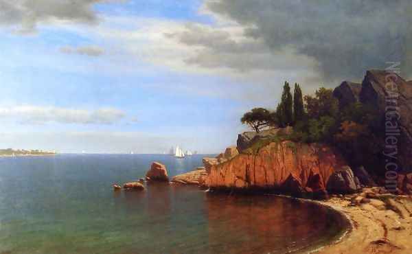 Inside Eastern Point, Gloucester Bay, Massachusetts Oil Painting by James Renwick Brevoort