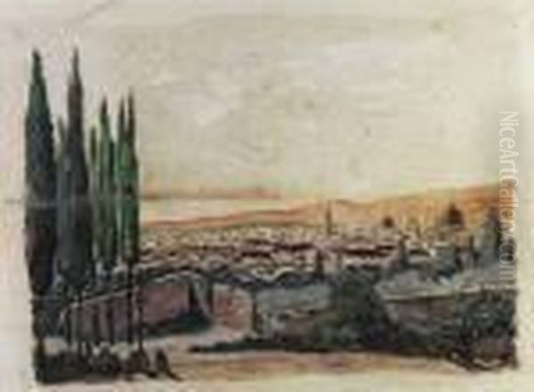 Veduta Generale Difirenze Oil Painting by Fabio Borbottoni