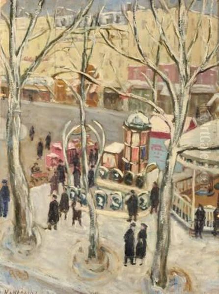 Paris Sous La Neige Oil Painting by Paris Bordone