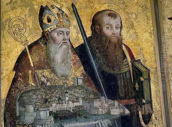 St. Blaise and Paul Oil Painting by Nikola Bozidarovic