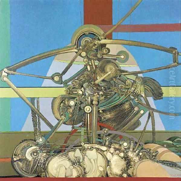 Mechanical form Oil Painting by Andrea del Brescianino