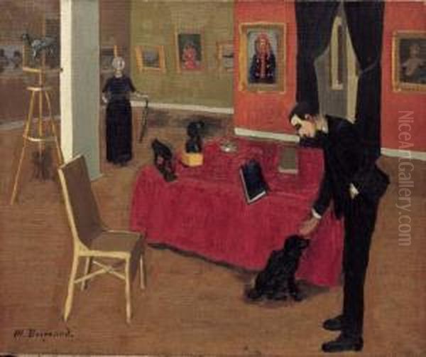 La Galerie Vallotton Oil Painting by Marius Borgeaud