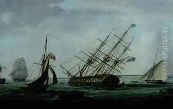 The Sinking of the Royal George Oil Painting by Thomas Buttersworth