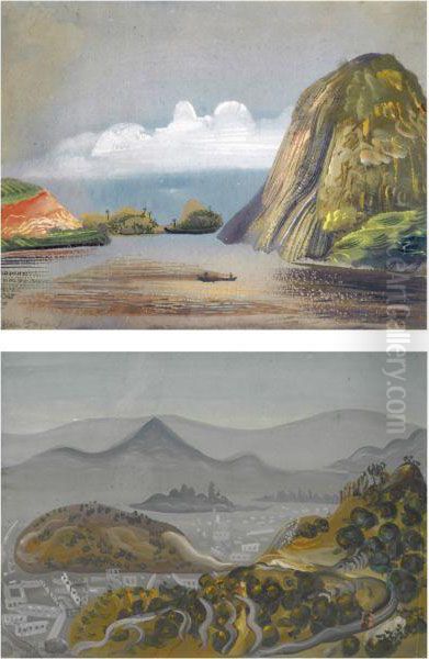 Two Views Of South America Oil Painting by Dmitrievich Grigor'Ev Boris