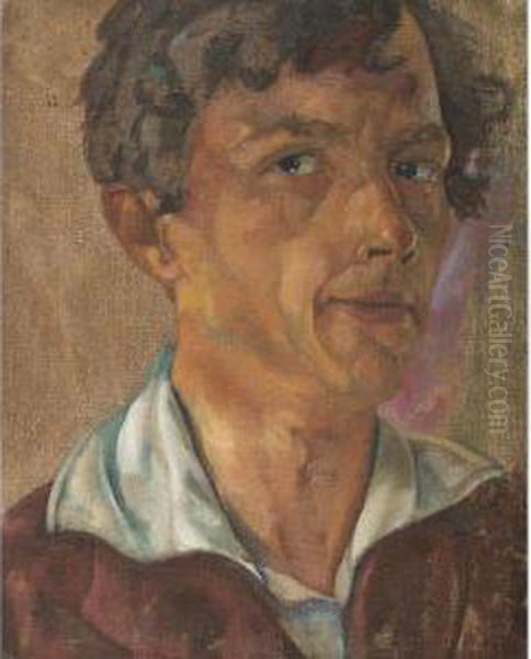 Self Portrait Oil Painting by Dmitrievich Grigor'Ev Boris