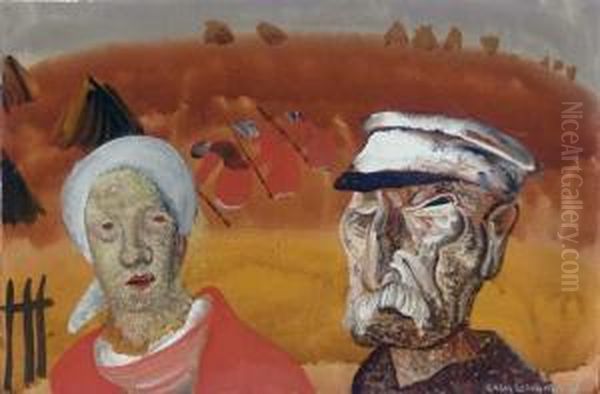 Workers In The Fields Oil Painting by Dmitrievich Grigor'Ev Boris