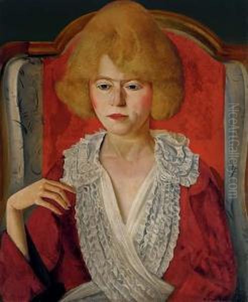 Une Francaise, Portrait Of Mrs. Adeline Harold Pynchon Oil Painting by Dmitrievich Grigor'Ev Boris