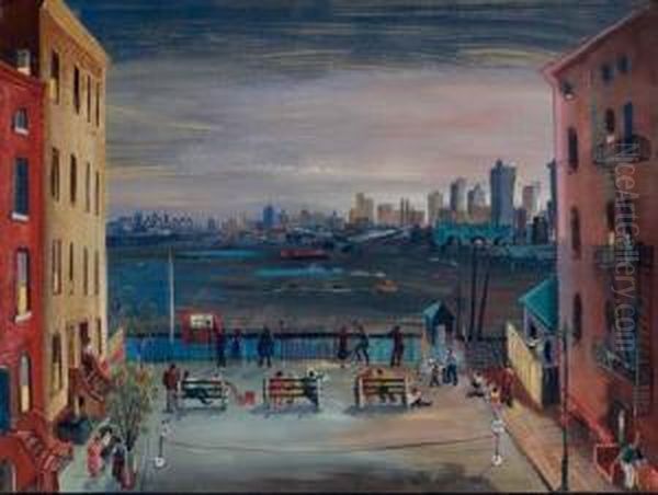 Brooklyn Heights Oil Painting by Dmitrievich Grigor'Ev Boris