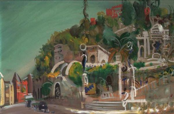 Diagilev's Villa At Cagne-sur-mer Oil Painting by Dmitrievich Grigor'Ev Boris