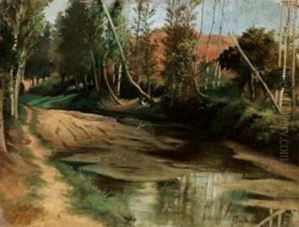 Nel Bosco Oil Painting by Odoardo Borrani