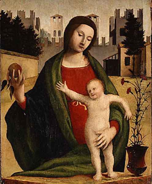 Madonna and Child ca 1520 Oil Painting by (Bartolomeo Suardi) Bramantino