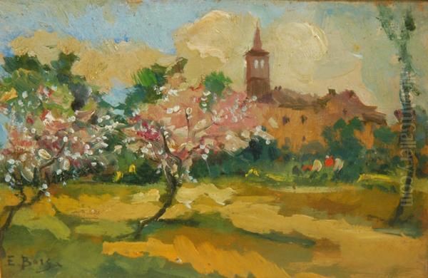 Paesaggio Primaverile Con Chisetta Oil Painting by Emilio Borsa