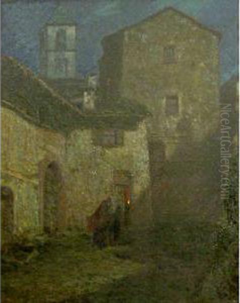 Al Calar Della Sera Oil Painting by Emilio Borsa