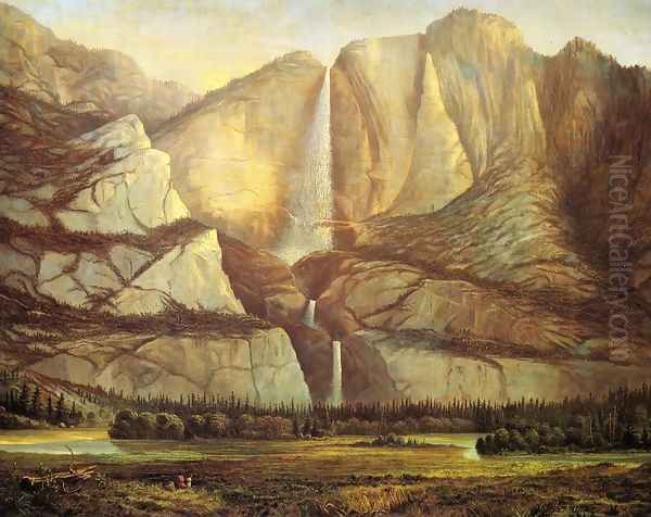 Yosemite Falls Oil Painting by Frederick A. Butman