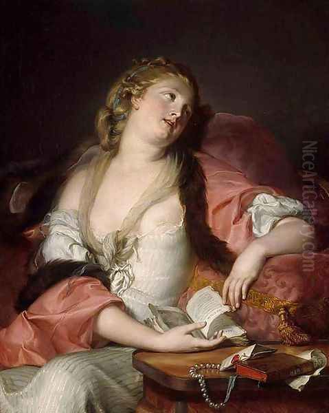 Lady Reading the Letters of Heloise and Abelard c.1780 Oil Painting by D'agesci Bernard