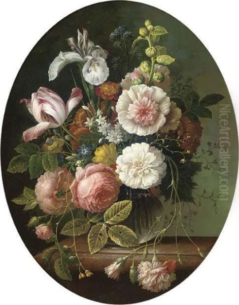 Pink Roses Oil Painting by Ambrosius the Elder Bosschaert