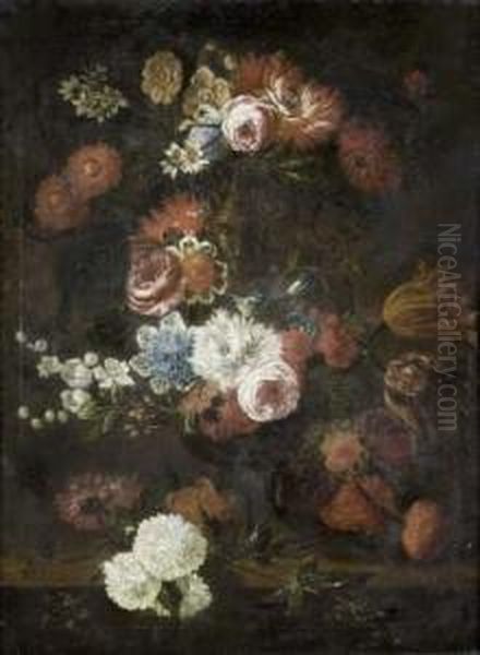 Bouquet De Fleurs Oil Painting by Jan-baptist Bosschaert