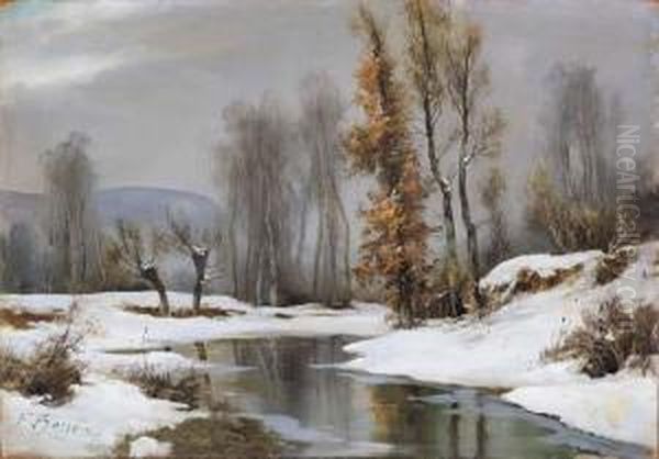 Paesaggio Innevato Oil Painting by Francesco Bosso