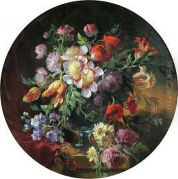 Fiori Nel Paesaggio Oil Painting by Francesco Bosso