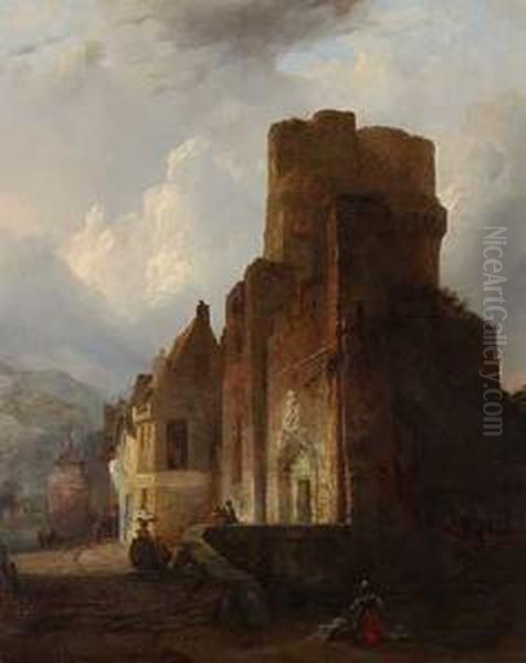 Partie In Andernach Oil Painting by Francois Antoine Bossuet