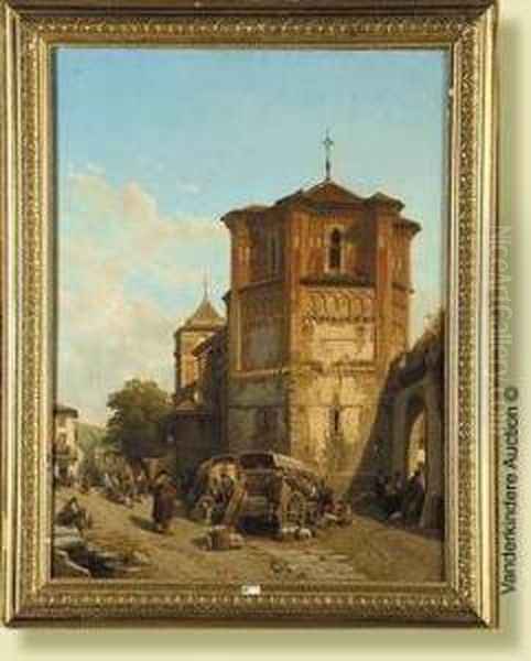 Eglise Moz-arabe A Calatayud En Espagne Oil Painting by Francois Antoine Bossuet