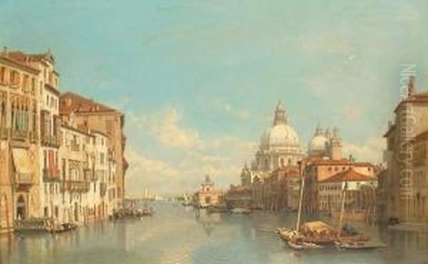 The Grand Canal From The Accademia Bridge. Oil Painting by Francois Antoine Bossuet