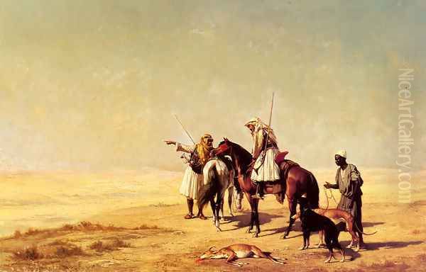 The Desert Hunt Oil Painting by Etienne Billet