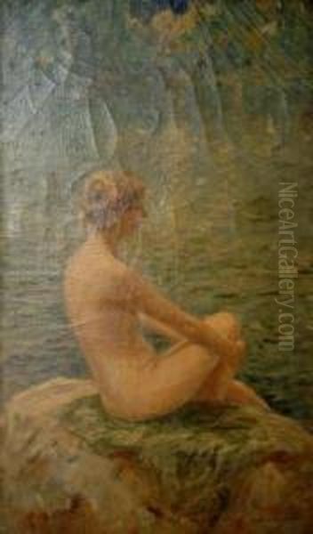 The Bather Oil Painting by Joseph Henry Boston