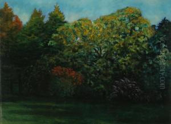 Park Oil Painting by Istvan Stefan Bosznay /