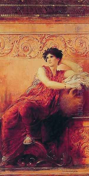 The Roman Pose Oil Painting by Edwin Howland Blashfield