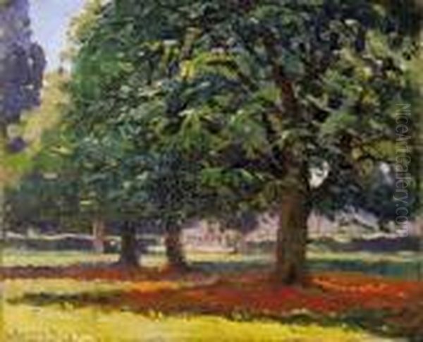 Under Boughs Oil Painting by Istvan Stefan Bosznay /