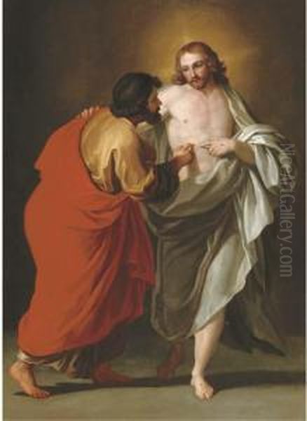 The Incredulity Of Saint Thomas Oil Painting by Giuseppe Bottani