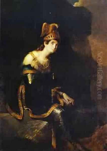 Portrait Of Princess Zinaida Volkonskaya In A Costume Of Tankred 1820-22 Oil Painting by Fyodor Bruni