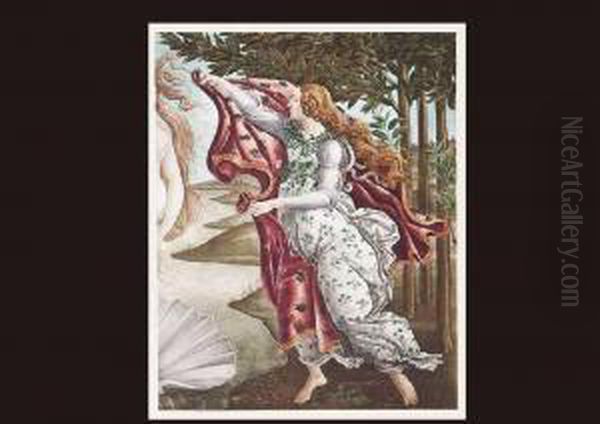 From The Birth Of Venus(a Set Of 3) Oil Painting by Sandro Botticelli