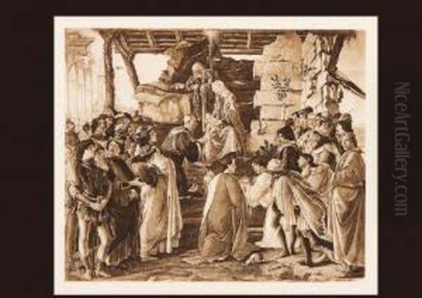 Theadoration Of Magi Oil Painting by Sandro Botticelli