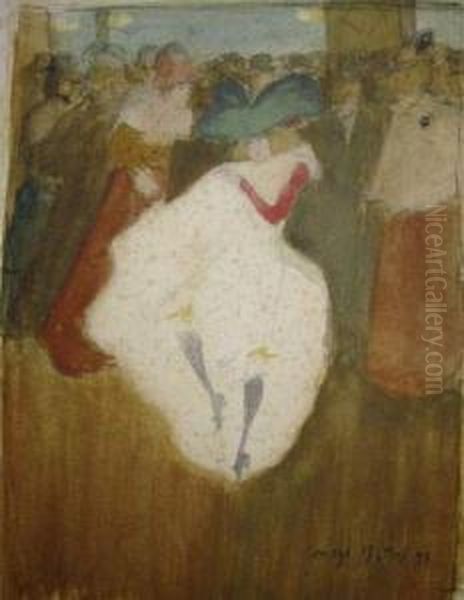 Danseuse Dans Un Cabaret Oil Painting by Georges Alfred Bottini