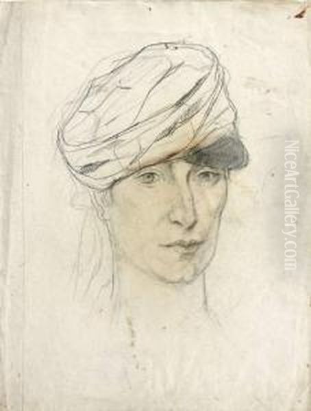 Autoportrait Au Turban Oil Painting by Georges Alfred Bottini